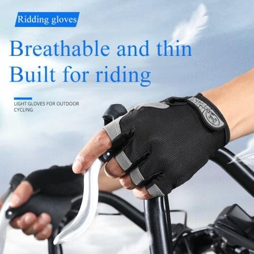Cycling half-finger gloves outdoor sports bicycle fitness boys and girls training non-slip comfortable breathable gloves