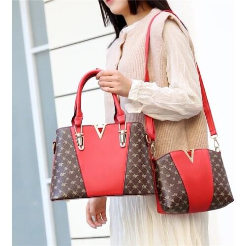 Womens Handbags 2020 New V Fashion Portable Picture and Mother Bag Simple and Versatile One-shoulder Diagonal Bag