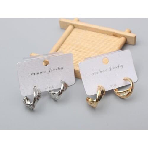 Korean Version Of 2021 New Cold Wind Three-Ring Winding Earrings Fashion Simple Temperament Wild Earrings Women Pendientes