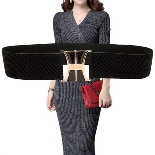 Womens Wide Belt Elastic Stretch Cinch Waistband Lady Cummerband Plus Size Girls Waistband Waist Seal Wide Belt Women