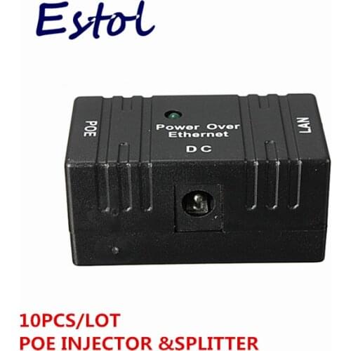10PCS/LOT RJ45 Connector POE Injector Power over Ethernet Adapter switch For IP Camera,IP Phone adapter converter CCTV AP