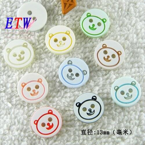 Free shipping Fashion Resin Buttons 13mm 200pcs/lot laser lovely bear Baby Button DIY Decration for Shirt knitwear Dolls