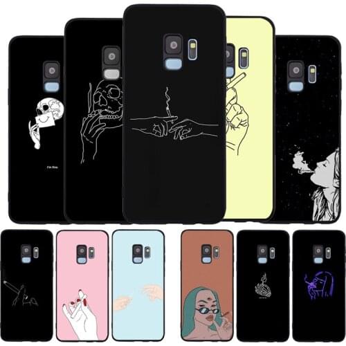 Smoking Soft phone Case For Samsung S20 S10 S9 S8 S7 edge Plus Lite For Note 8 9 10 A6 A7 A8 A9 Cover
