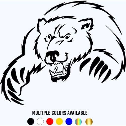 CK20397# Bear 2 Die-cut Vinyl Decal Car Sticker Waterproof Auto Decors on Car Body Bumper Rear Window