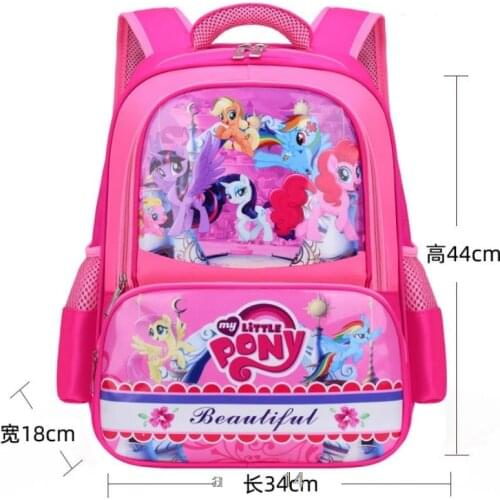 Disney Frozen Children school bags Girls My Little Baby girl pony schoolbags Primary School Backpack set Kids princess Backpack