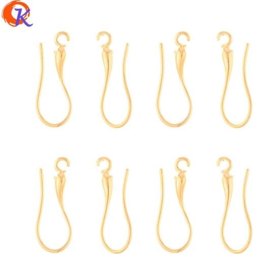 Cordial Design 100Pcs 8*21MM Jewelry Accessories/Hand Made/Genuine Gold Plating/Jewelry Findings/DIY Making/Earrings Hooks
