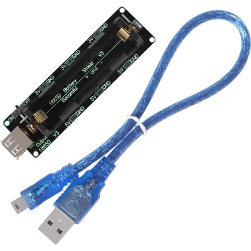 ESP32 ESP32S For Wemos For Raspberry Pi 18650 Battery Charge Shield Board V3 Micro USB Port Type-A USB 0.5A For Arduino Charge