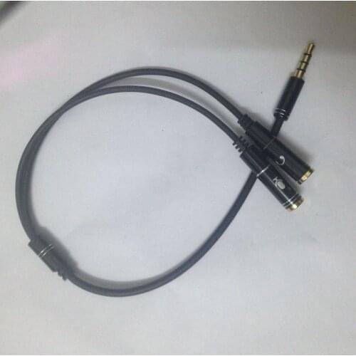 Quality 3.5mm Jack Headphone+Mic Audio Splitter Gold-Plated Aux Extension Adapter Cable Cord for Computer PC Microphone