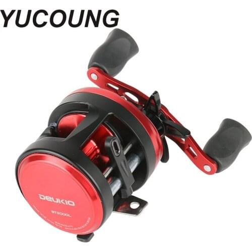 YUCONG Trolling Fishing Wheel 4.7:1 Gear Ratio Saltwater Big Game Jigging Reel 7+1BB Full Metal Overhead Boat Reel 6KG Max Drag