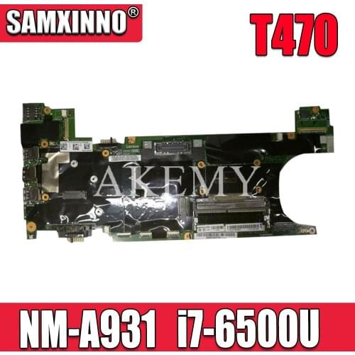 SAMXINNO NM-A931 Motherboard For Lenovo Thinkpad T470 NM-A931 Laotop Mainboard with i7-6500U CPU
