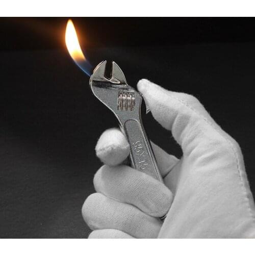 Mini Wrench Compact Torch Lighter Metal Creative Butane Gas Lighter Inflatable Jet Hardware Accessories