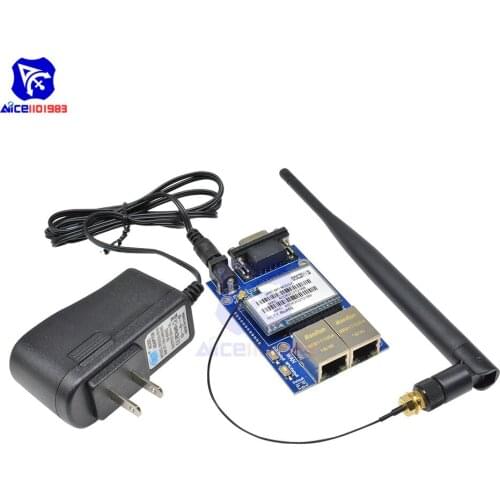 Diymore HLK-RM04 WiFi Module Serial-WiFi-Ethernet Compatible RS232/RS485 Module Start Kit with External PCB Antenna Power Plug