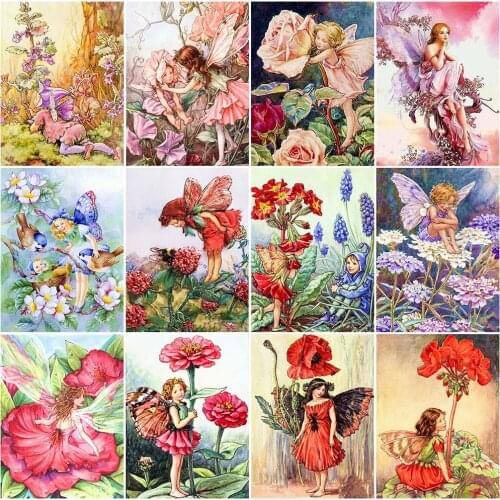 MomoArt Diamond Embroidery Girl Cross Stitch Diamond Painting Portrait Full Square Mosaic Flower Picture Rhinestones Wall Decor