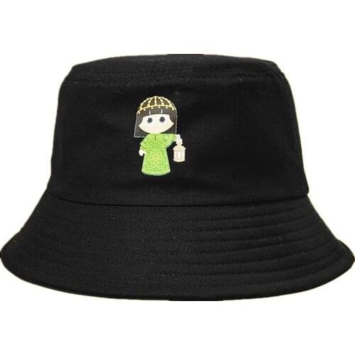 Cartoons Girl Cotton Bucket Hat Fisherman Hat Outdoor Travel Hat Sun Cap Hats for Men and Women 147
