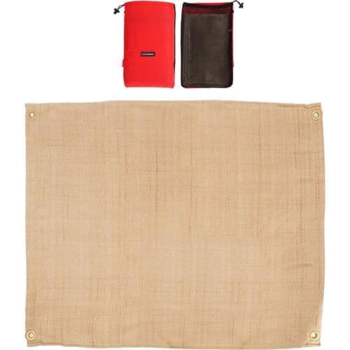 Under The Fireproof Grill Mat Flame Retardant Camping Picnic Barbecue Heat Shield Floor Pad for Deck Patio