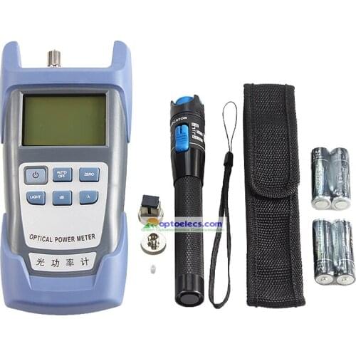 2 In 1 FTTH Fiber Optic Tool Kit Optical Power Meter -70 to +10dBm and 5KM Visual Fault Locator Fiber optic laser pen
