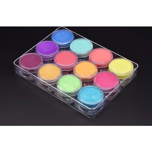 Wholesale bulke co friendly Mica pigment set of neon matte mica pigment for Nail DIY Decoration Kit