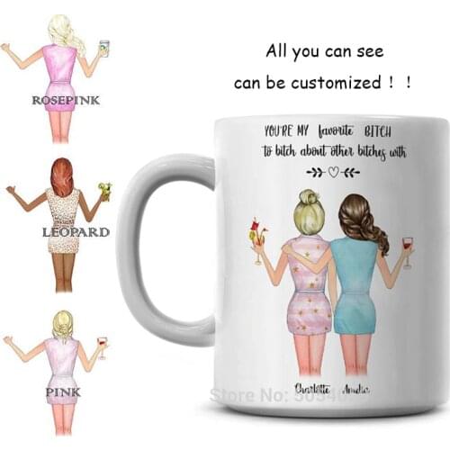 Personalized Coffee Mug Custom Parttens on Tea Cup Best Sister DIY Mugs Funny for Christmas Friends Gift
