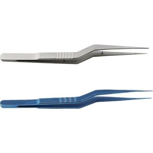 Tweezers for Surgical Accessories Ear Forceps ENT Instrument Bending Gun Shape Dentate Ear Forceps