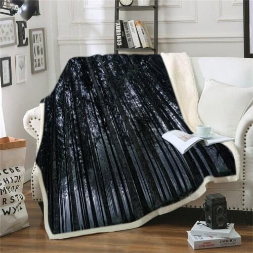 Landscape With Separate Tree In The Night Sky Bedspread Coverlet Blankets Fleece Throw Cover Wrap Personalized Thick