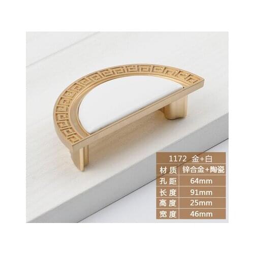 5Pcs/Lot Aluminum Alloy Semi-Circle Half Round Triangle Shape Furniture Cabinet Cupboard Door Pull Champagne Black Brass