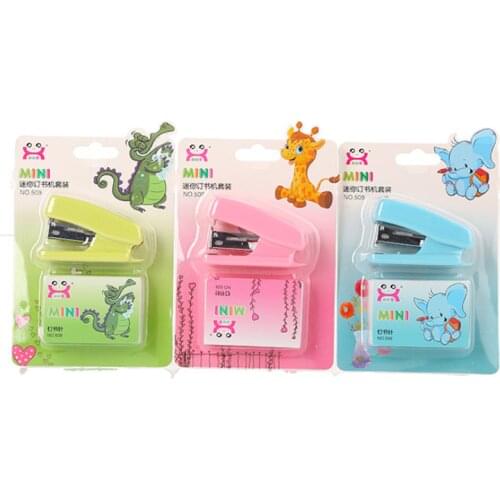 Cute Portable Stapler Creative No. 12 Stapler With Nail Remover Office School Supplies Korean Stationery Kawaii Accessories Set