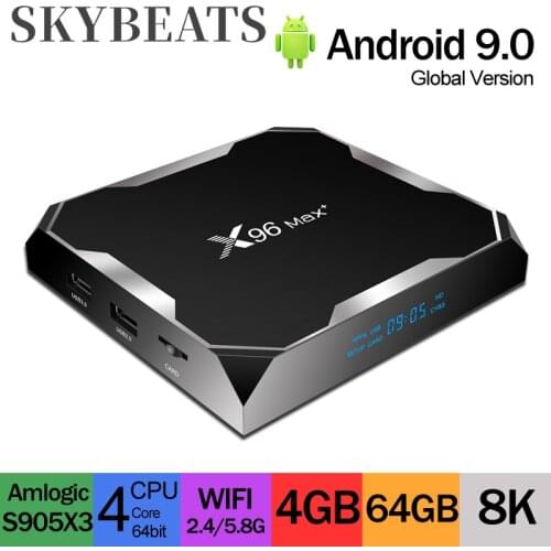 2021 1000M LAN Version X96MAX PLUS Smart TV BOX Amlogic S905X3 Quad Core X96MAX+ 8K HDR+ Bluetooth4.0 TV Prefix 2.4GHZ/5GHZ WIFI