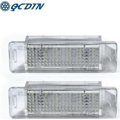 QCDIN 2Pcs Car Led License Number Plate Lamp For Opel For Astra F Calibra White 12V 6000K Signal Lamp Auto Parts
