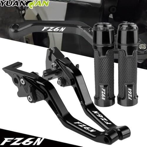 For YAMAHA FZ6N FZ6 N S 1998-2003 1999 2000 2001 02 Motorcycle Adjustable handle girps Handlebar Grip End cap Brake Clutch Lever