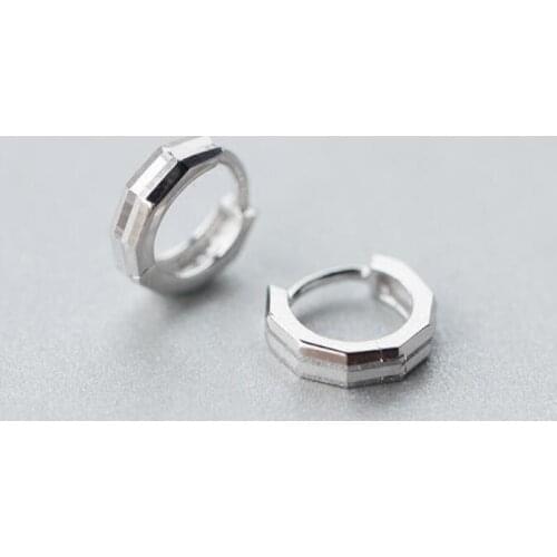 Small Tinny Diameter 10mm 100% Authentic Real 100% 925 Sterling Silver fine Jewelry Geometric Hoop Huggie Earrings GTLE2368