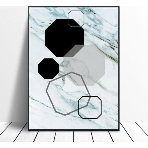 Scandi Nordic Geometry Canvas Painting Wall Art Pictures Prints Home Decor Wall Poster Decoration for living Room