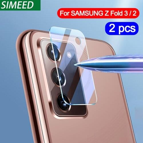 2 pcs Camera Lens Glass For Samsung Galaxy Z Fold 3 2 HD Transparent Camera Len Film Tempered Glass Camera Lens Protector