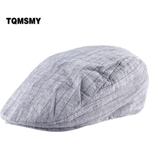 TQMSMY Spring Summer Plaid Beret Caps Unisex Mens Hats Striped Beret Hat British Retro Men Women Peaked Cap Boina Hat TMS85