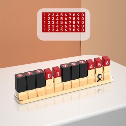 Universal Lipstick Pattern Car Temporary Luminous Telephone Stop Sign Parking Number Plate ABS Material
