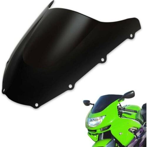 Motorcycle Dual Bubble Windshield Windscreen For Kawasaki Ninja ZX9R ZX-9R ZX900 1998-1999