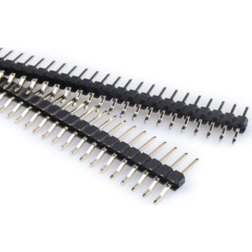 10pcs 2.54mm Spacing Single Row Pin Horizontal SMT Patch Bending Gold Plated Socket 4P 5P 6P 8P 10P 20P 30P 40p