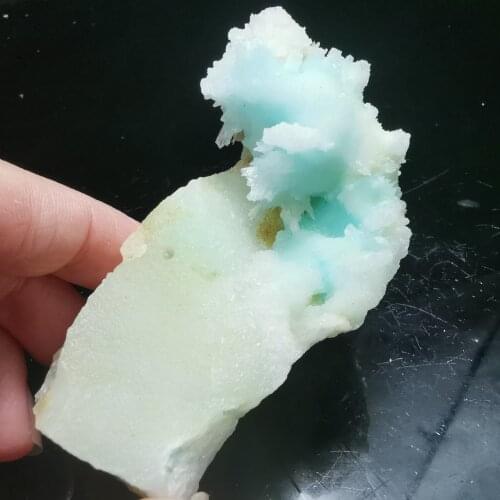 153gNatural rare blue needle crystal original rock mineral specimen QUARTZ GEM home decoration teaching specimen ornament