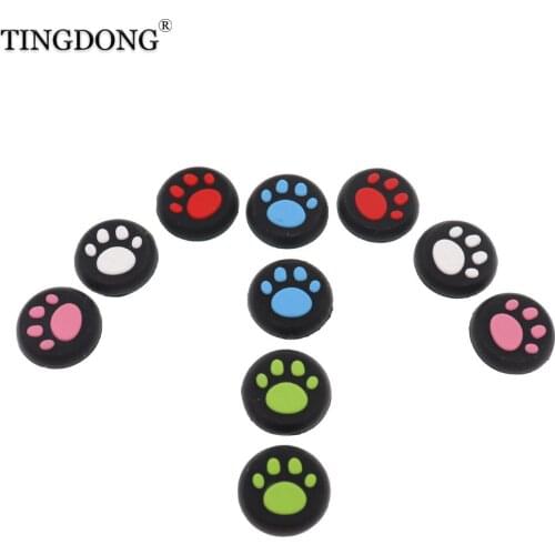 2 Pcs Cat Paw Rubber Silicone Game Handle Joystick Thumb Stick Grip Cap For Xbox One/360 PS3 PS4 PS5