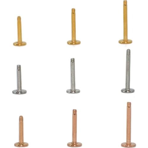 20Pcs 16g Labret Post Shaft Barbells For Piercing Ear Lip Ring Stud Tragus Catilage Labret Belly Navel Ring Nipple Jewelry