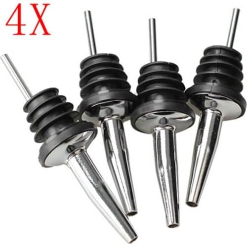 Stainless Steel Wine Bottle Stopper Hot-sale 4Pcs Bar Supplies Bottle Spout Pourer