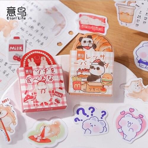 45pcs Cute dog rabbit Animal Sticker Mixed Laptop Decoration DIY Ablum Diary Scrapbooking Label Sticker