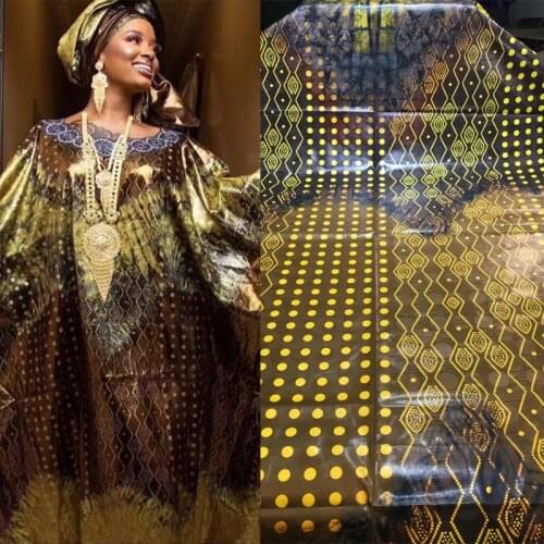 5 Yards New Style Printing Bazin Riche 2021 Nouveau Jacquard Lace Fabric for Nigerian Bazin Riche Original Wedding Material E494