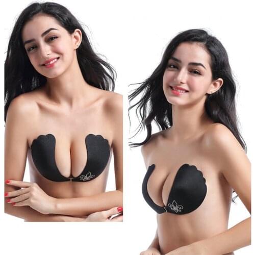 Fly Bra Strapless Silicone Push Up Invisible Bra Self Adhesive Strapless Cup Bralette Seamless Bras Women Intimates A B C D