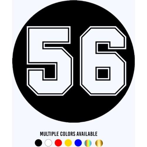 CK20303# Die-Cut Vinyl Decal Figure Number 56 Car Sticker Waterproof Auto Decors on Car Body Bumper Rear Window