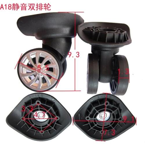 A18 mute double row wheel trolley wheels accessories suitcase luggage accessories caster wheels Suitcase Parts Accessories