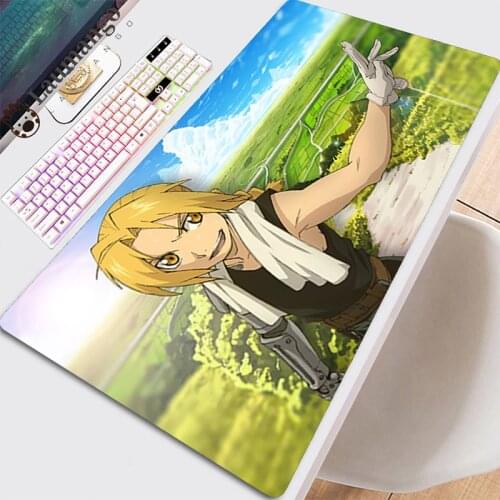 Pad Mouse Mouse Computer Gamer Desk Mat Gaming Pc Keyboard Mats Xxl Deskmat Kawaii Large Mause Pads Cool Fullmetal Alchemist Pad