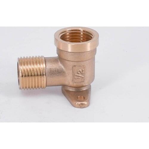 Brass 90 Degree Elbow DN15 1/2" BSP Female To Male With Scoket Pipe Fitting Adapter Coupling Connector