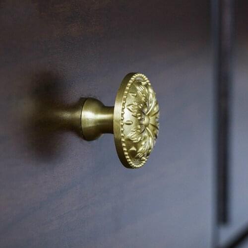 LKL Brass American Luxury Classic Cabinet Wardrobe Door Drawer Furniture Handle Knob for Cabinet and Dresser