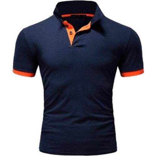 2020 Mens Collar Short Sleeve Casual Business Cotton Polo Shirt Fashion Multicolor Thin Advertising Shirt