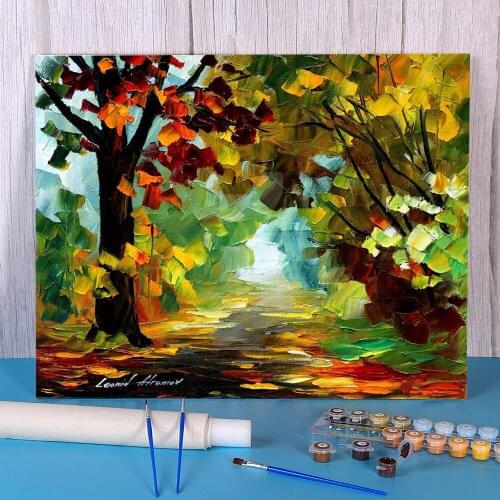 Summer Forest Paint By Numbers Package Acrylic Paints 50*70 Oil Painting Home Decoration For Children Wall Art Handiwork